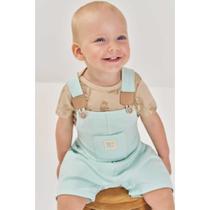 Conjunto Bebê Menino Body e Jardineira com Elastano LucBoo Conjunto Bebê Menino Body e Jardineira com Elastano LucBoo