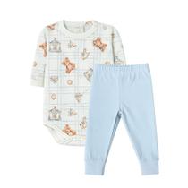 Conjunto Bebê Menino Body/Mijão Ursinho Azul Mini & Co Conjunto Bebê Menino Body/Mijão Ursinho Azul Mini & Co