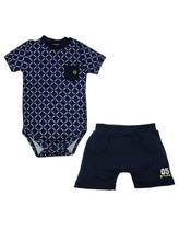 Conjunto Bebê Menino Body/Short Marinho Grow Up