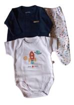 Conjunto Bebê Menino Body Suedine Liso e Estampado Folhas Ano Zero Conjunto Bebê Menino Body Suedine Liso e Estampado Folhas Ano Zero