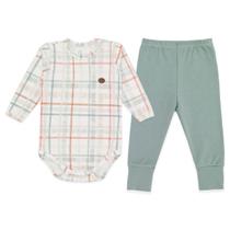 Conjunto Bebê Menino Body Xadrez/Mijão Mini & Co Conjunto Bebê Menino Body Xadrez/Mijão Mini & Co