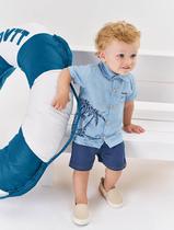 Conjunto Bebê Menino Camisa Coqueiro E Bermuda Azul Divertto Conjunto Bebê Menino Camisa Coqueiro E Bermuda Azul Divertto