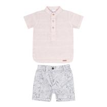 Conjunto Bebê Menino Camisa Linho + Bermuda Paraiso Rf 15446