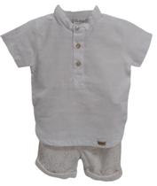 Conjunto Bebê Menino Camisa Linho + Bermuda Paraiso Rf 15446