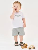 Conjunto Bebê Menino Camiseta Adventure E Bermuda Branco E Verde Divertto Conjunto Bebê Menino Camiseta Adventure E Bermuda Branco E Verde Divertto