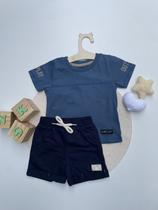 Conjunto Bebê Menino Camiseta e Bermuda Go Play Colorittá Cor:AzulTamanho:M