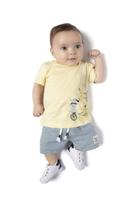 Conjunto Bebê Menino Camiseta e Bermuda Sarja Eco Tmx Cor:AmareloTamanho:M