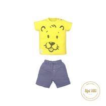 Conjunto Bebê Menino Camiseta Short Verde Limão Nicolas Conjunto Bebê Menino Camiseta Short Verde Limão Nicolas