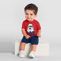 Conjunto bebê menino de leão marinho Brandili Baby