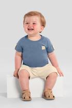 Conjunto bebê menino em meia malha Mundi