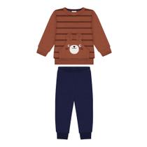 Conjunto Bebê Menino em Moletom Felpado Ursinho Alakazoo Conjunto Bebê Menino em Moletom Felpado Ursinho Alakazoo