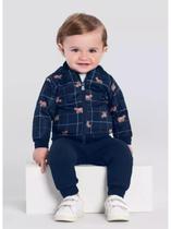 Conjunto Bebê Menino Jaqueta e Calça Moletom Mundi Cor:MarinhoTamanho:M Conjunto Bebê Menino Jaqueta e Calça Moletom Mundi Cor:MarinhoTamanho:M