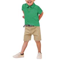 Conjunto Bebê Menino LucBoo Verde e Bege - 76005 Conjunto Bebê Menino LucBoo Verde e Bege - 76005
