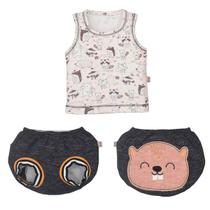 Conjunto Bebê Menino Malha Bordado Esquilo Upi Uli Conjunto Bebê Menino Malha Bordado Esquilo Upi Uli