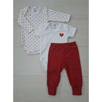 Conjunto Bebê Menino/Menina 3 Peças Body Longo + curto + calça 100% algodão - RN ao P Conjunto Bebê Menino/Menina 3 Peças Body Longo + curto + calça 100% algodão - RN ao P