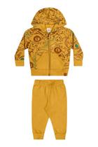 Conjunto Bebê Menino Moletom Flanelado Com Jaqueta e Calça com Punhos Elian