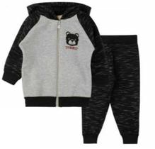 Conjunto Bebê Menino Moletom Jet Jaqueta e Calça Preto - Hrradinhos M Azul aço Conjunto Bebê Menino Moletom Jet Jaqueta e Calça Preto - Hrradinhos M Azul aço