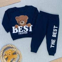 Conjunto Bebê Menino Moletom Orango com Estampa Divertida