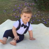 Conjunto Bebe Menino Pagão com Suspensório Conjunto Bebe Menino Pagão com Suspensório