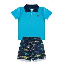 Conjunto bebê menino Polo com bermuda