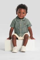 Conjunto bebê menino polo fio tinto Mundi