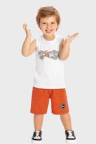 Conjunto Bebê Menino Regata Game ReiRex Cor:BrancoTamanho:2 Conjunto Bebê Menino Regata Game ReiRex Cor:BrancoTamanho:2