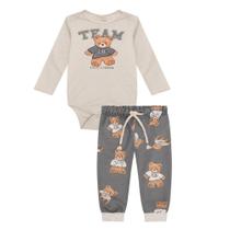 Conjunto Bebê Menino Urso Em Moletom Pelúcia Luc.Boo Conjunto Bebê Menino Urso Em Moletom Pelúcia Luc.Boo