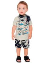 Conjunto Bebê Menino Verão Acompanha Bandana 3 peças - Fakini Conjunto Bebê Menino Verão Acompanha Bandana 3 peças - Fakini