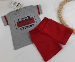 Conjunto Bebê Menino Verão Camiseta + Bermuda Lessa Ref 6522