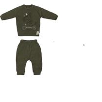 Conjunto Bebê Menino Verde Escuro Longo Renan Dinossauro