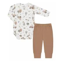 Conjunto Bebê Mini & Co Fazendinha Marrom Claro - 8939