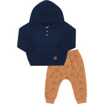 Conjunto Bebê Moletinho Capuz Menino Pulla Bulla Ref. 50170 Conjunto Bebê Moletinho Capuz Menino Pulla Bulla Ref. 50170