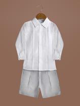 Conjunto Bebê Oxford com Nervuras