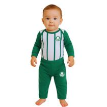 Conjunto Bebê Palmeiras Body e Calça Oficial