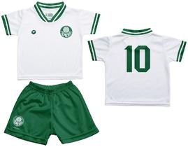 Conjunto Bebê Palmeiras Uniforme Branco - Torcida Baby Conjunto Bebê Palmeiras Uniforme Branco - Torcida Baby