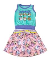 Conjunto Bebê Regata Summer E Saia Estampada Tile E Sul