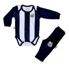 Conjunto Bebê Santos Body e Calça Oficial