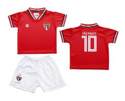 Conjunto Bebê São Paulo Uniforme Vermelho - Torcida Baby