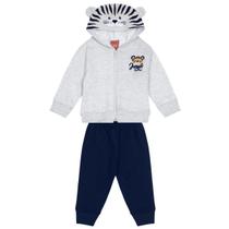 Conjunto bebê selva orelhinhas - cor mescla/marinho - kyly