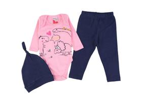 Conjunto Bebe Tamanho G/GG Menina Meia Estação Brandili/Big Day/Dengo e Cia