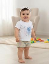 Conjunto Bebe Tamanho P/M Verão Menina Soletex Solinho