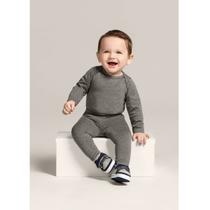 Conjunto Bebê Térmica Body/Calça Cinza Mescla Brandili Conjunto Bebê Térmica Body/Calça Cinza Mescla Brandili