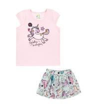 Conjunto Bebê Unicórnio com short saia Ref. 38112 Conjunto Bebê Unicórnio com short saia Ref. 38112
