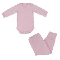 Conjunto Bebê Upman Body e Calça Térmico Rosa Quartzo 34BRF