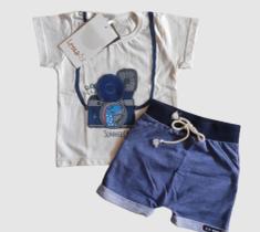 Conjunto bebê verão camiseta e short modelos variados Conjunto bebê verão camiseta e short modelos variados
