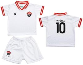 Conjunto Bebê Vitória Uniforme Branco - Torcida Baby Conjunto Bebê Vitória Uniforme Branco - Torcida Baby