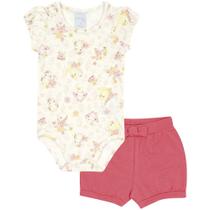 Conjunto Bege Bebê Pulla Bulla Menina - 53222-1263 Conjunto Bege Bebê Pulla Bulla Menina - 53222-1263