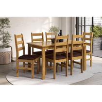 Conjunto bella uma mesa com 6 cadeiras estofada