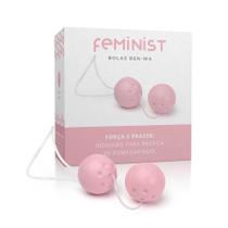 Conjunto Ben - Wa Feminist com 02 Bolas - Rosa Bebê