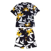Conjunto Bento Fábula Raio de Short Bermuda e Blusa Verão